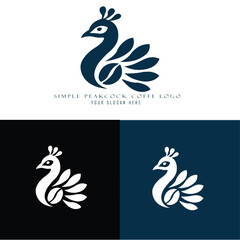 Elegant Peacock Logo – Luxury Bird Symbol in Modern Vector Design