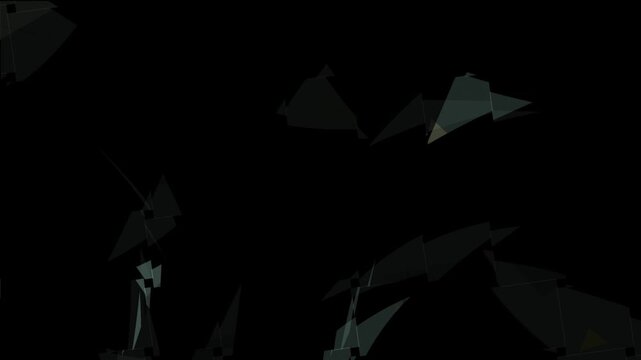 ​Abstract Dark Geometric Shards Background Animation