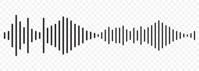 Sound wave set, Black sound waves and audio frequencies, Sound wave, audio wave icons, Set of radio wave icons, Sound wave icon thin line outline set. EPS 10.