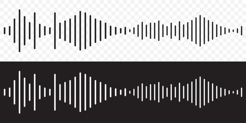 Sound wave icon collection. Web design, apps on Transparent Background. EPS 10.