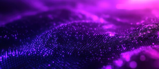 Abstract Purple and Blue Digital Landscape