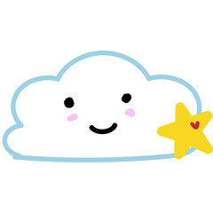 angel baby symbol light above the clouds