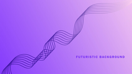 Abstract background futuristic flowing wafe lines on gradient backdrop.modern design minimalist.vector illustration.