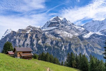Jungfrau Peak With Snow Seen