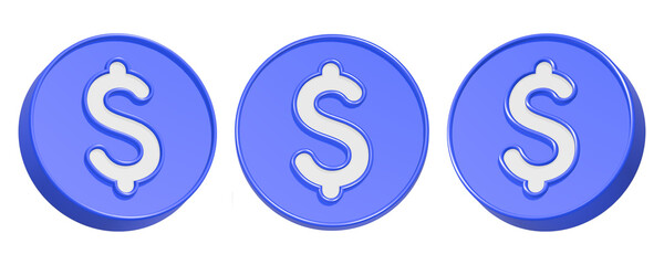 3d rendering design of dollar icon symbol of money