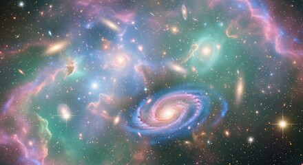 Cosmic Symphony - A Celestial Tapestry of Galaxies and Nebulae.