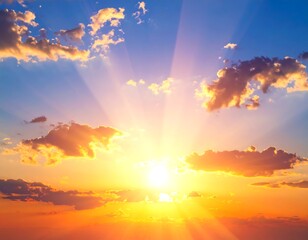 Naklejka premium Dramatic sunset sky (1)