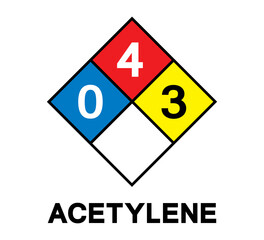 Acetylene Symbol Sign ,Vector Illustration, Isolate On White Background Label.EPS10