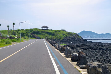 Pavilion Above Blue Bike Lane