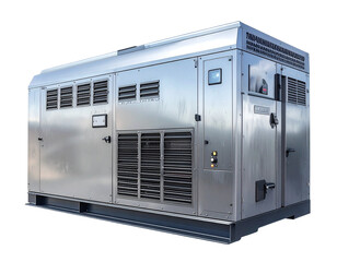 Fototapeta premium Heavy-Duty Industrial Generator with Metallic Housing PNG