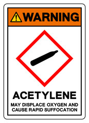 Warning Acetylene Symbol Sign ,Vector Illustration, Isolate On White Background Label.EPS10