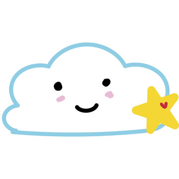 illustratie vector engelbaby symbool licht boven de wolken