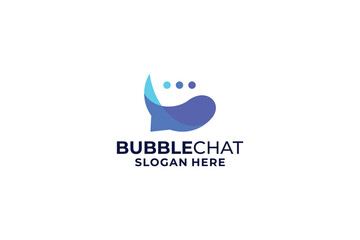 Modern bubble chat logo design