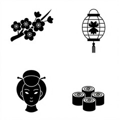 Icons Japan vector 