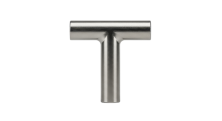Metal T-shape object isolated PNG with Transparent Background