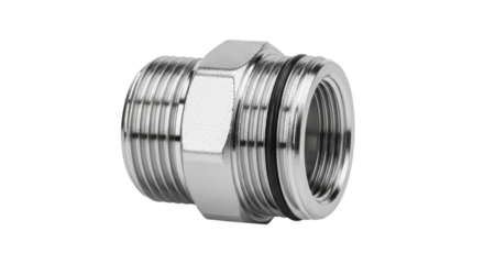 Metal fitting for plumbing isolated PNG with Transparent Background