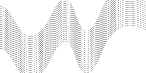 Abstract Flowing Wave Lines Background Vector: Minimalist Geometric Black and White Curved Blend Stripes Digital Design Element Template