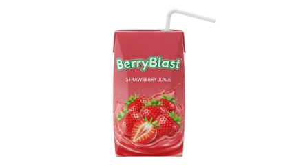 BerryBlast strawberry juice isolated PNG with Transparent Background