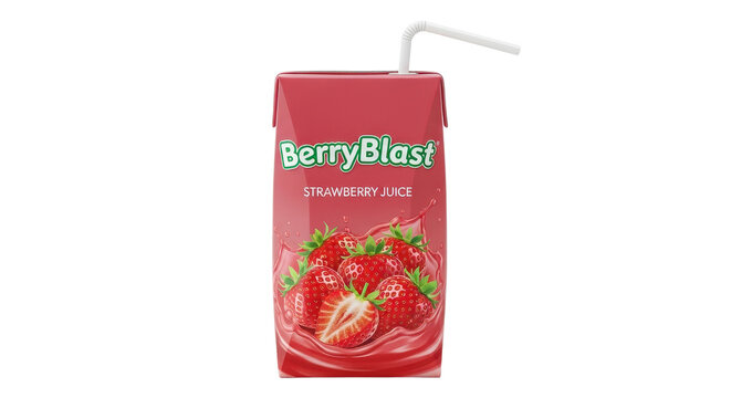 BerryBlast strawberry juice isolated PNG with Transparent Background