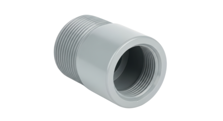 PVC male adapter for plumbing connections isolated PNG with Transparent Background