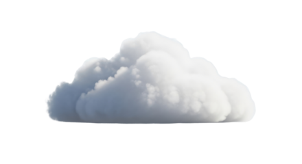 Fluffy white cloudscape, dreamy sky element isolated PNG with Transparent Background