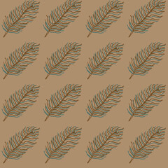 Fototapeta premium seamless pattern with leaves