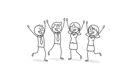 Naklejka premium Two stick figure women exchange a bright red heart with affection in a cartoon drawing