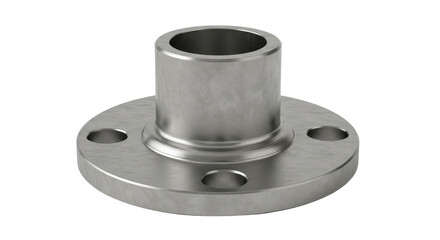 Metal flange industrial component isolated PNG with Transparent Background