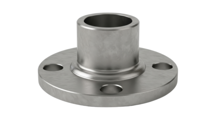 Metal flange industrial component isolated PNG with Transparent Background