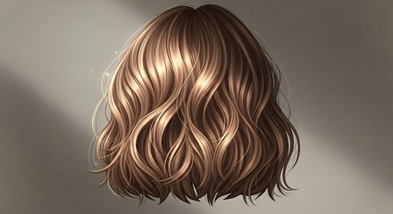 Fototapeta premium Beautifully Styled Wavy Blonde Hair with Highlights.