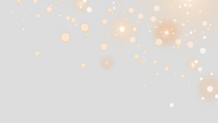 Abstract light effect, particles, bokeh. Glowing sparkle glitters with blur. Burst twinkle png vector overlay design.