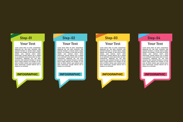Infographic design template Vector illustration.
4 steps timeline infographic design. Can be used for process diagram, info chart, web design.