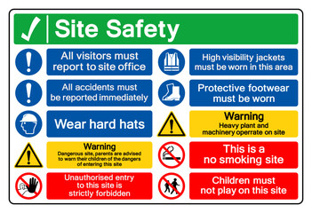 Site Safety Construction Symbol Sign, Vector Illustration, Isolate On White Background Label.EPS10
