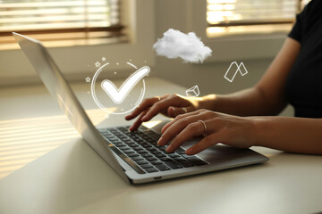 Online Approval Process Document Management Workflow Automation On Laptop