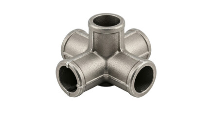 Silver Metal Universal Joint Cross Spider Product Shot isolated on white background