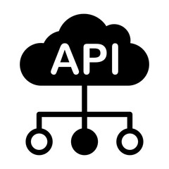 API Icon Isolated on Transparent Background. Programming and Software Development Vector Illustration for Web, App, and Technology Design