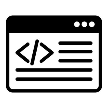 Coding Icon Isolated on Transparent Background. Programming and Software Development Vector Illustration for Web, App, and Technology Design