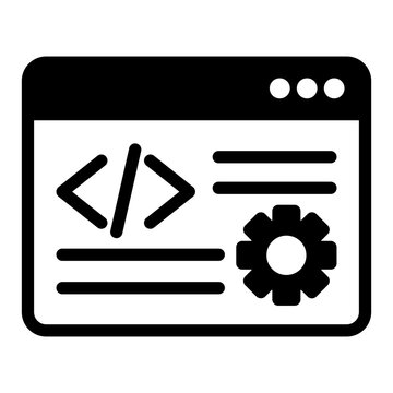Coding Icon Isolated on Transparent Background. Programming and Software Development Vector Illustration for Web, App, and Technology Design