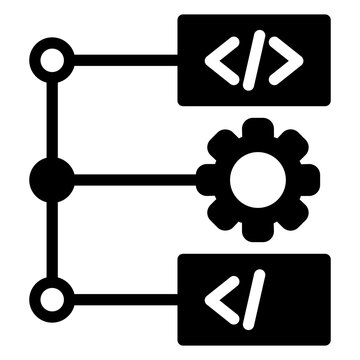 Coding Icon Isolated on Transparent Background. Programming and Software Development Vector Illustration for Web, App, and Technology Design
