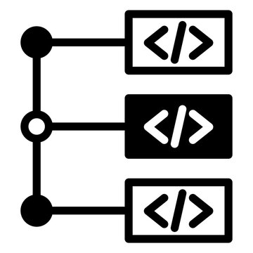 Coding Icon Isolated on Transparent Background. Programming and Software Development Vector Illustration for Web, App, and Technology Design