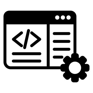 Coding Icon Isolated on Transparent Background. Programming and Software Development Vector Illustration for Web, App, and Technology Design