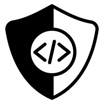 Coding Protection Icon Isolated on Transparent Background. Programming and Software Development Vector Illustration for Web, App, and Technology Design