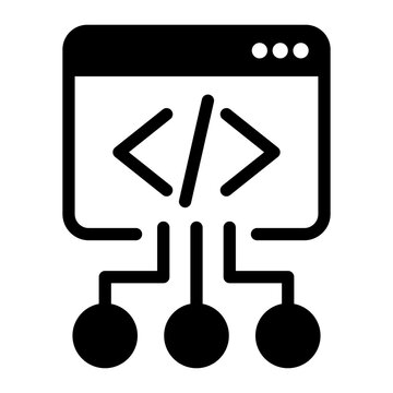 Coding Icon Isolated on Transparent Background. Programming and Software Development Vector Illustration for Web, App, and Technology Design
