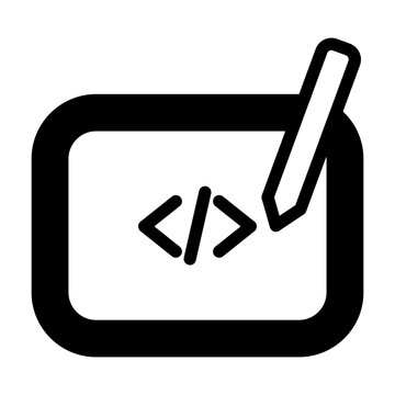 Coding Icon Isolated on Transparent Background. Programming and Software Development Vector Illustration for Web, App, and Technology Design
