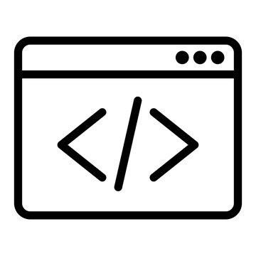 Coding Icon Isolated on Transparent Background. Programming and Software Development Vector Illustration for Web, App, and Technology Design