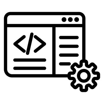 Coding Icon Isolated on Transparent Background. Programming and Software Development Vector Illustration for Web, App, and Technology Design