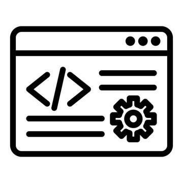 Coding Icon Isolated on Transparent Background. Programming and Software Development Vector Illustration for Web, App, and Technology Design