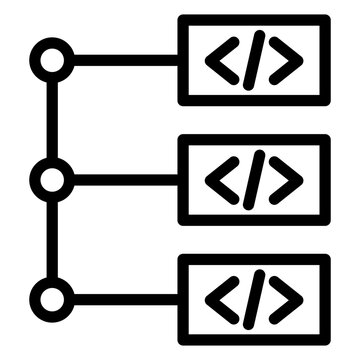 Coding Icon Isolated on Transparent Background. Programming and Software Development Vector Illustration for Web, App, and Technology Design