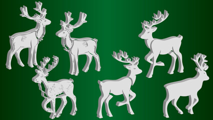 3D Vector Applications of New Year's Symbols