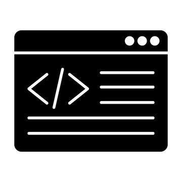 Coding Icon Isolated on Transparent Background. Programming and Software Development Vector Illustration for Web, App, and Technology Design